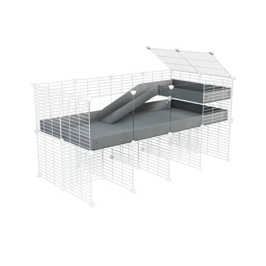 4x2 C&C Guinea Pig Cage with Loft & Stand