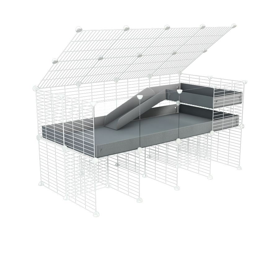4x2 C&C Guinea Pig Cage with Loft & Stand