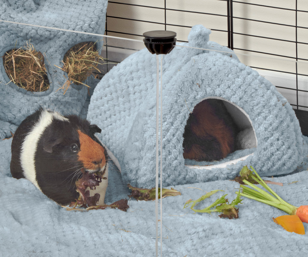 Extra Soft Fleece Hide for Guinea Pigs | Dusky Blue